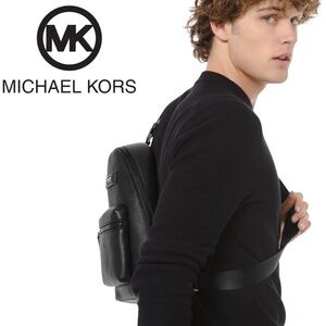 MICHAEL KORS Pebbled Leather Sling Pack - black